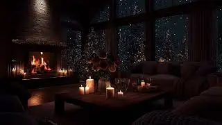 Midnight Winter Cabin 2026 • Soft Piano, Crackling Fire & Calm Wind for Restful Sleep