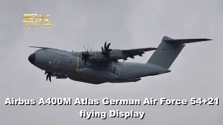 Airbus A400M Grizzly Atlas German Air Force 54+21 flying Display at RAF Fairford RIAT 2024 AirShow