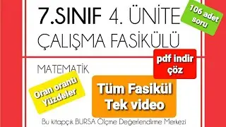 2021 7.SINIF MEB ÇALIŞMA FASİKÜLÜ 4.ÜNİTE (BURSA)  Tüm Fasikül Tek Video #lgs #yeninesil