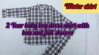 2 year baby boy winter dress shirt with check print@St Fashion Hub