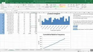 stat360 HT simulations part b: pvalue distribution when H0 is true