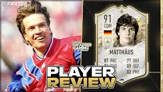 THE BEST CDM ON FIFA 22?! 💪 91 Mid Icon Matthaus Player Review! | FIFA 22 Ultimate Team