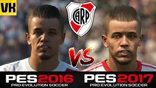 PES 2017 VS REAL LIFE VS PES 2016 RIVER PLATE PLAYER FACES COMPARISON!