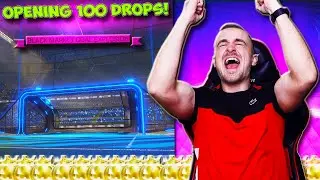 I ASKED FOR A PAINTED DUELING DRAGONS & THIS HAPPENED... OPENING 100 GOLDEN DROPS IN ROCKET LEAGUE!