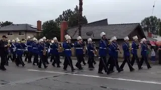 The Rim of the World High School Marching Scots at the 2018 Placentia Band Review