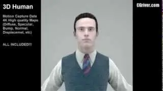 Rigged & Animated 3D Model (Human, People, Man, Boy, Male Character) 3DS Max + VRay CBoy0001HD2CS