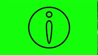 Animated Information Icon on Green Screen With Pop-up Sound
