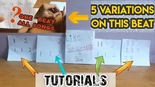 ONE BEAT ALL SONGS - 5 beats variations TUTORIAL | Table drumming | basic  beats for beginners