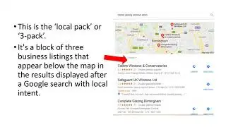 Local SEO - local search results for local business