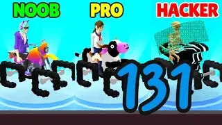NOOB vs PRO vs HACKER in Scribble Rider ❤️ All Levels Gameplay, NEW Games iOS, Android