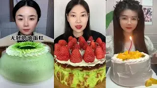 [ASMR] Chinese Eating Dessert Cream Cake, Cupcake  || Eating Sounds