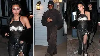 Kim Kardashian and Lewis Hamilton are pictured after spending New Year's Eve partying together
