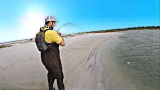 Wade Fishing with New Saltwater Lures on the Flats