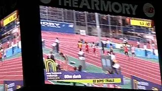 Stevens Dorcelus winning his heat in New-York