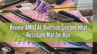Review AMIJEAL Oversize Silicone Heat Resistant Mat for Hair Tools, Curling Iron Mat, Hot Tools Hold