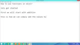 How to use addition, subtraction, multiplication and division functions in excel