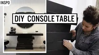 DIY Entryway Console Table / HOW TO MAKE A WOOD ENTRY TABLE