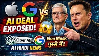 Apple&ndash;Google AI Deal EXPOSED 😲 | Elon Musk गुस्से में क्यों? | OpenAI vs Google | AI Hindi News