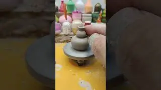 Miniature ceramic vase. Minyat&uuml;r Seramik Vazo. Miniature Pottery Wheel. #ceramic #potterywheel