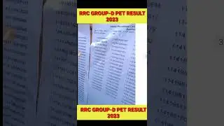 RRC GROUP D PET RESULT WR 2023||rrc pet result Mumbai today||rrb group d result 2023