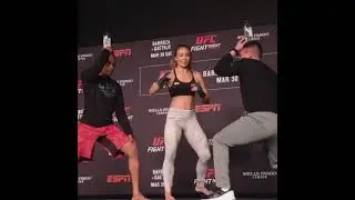 Karate Hottie Michelle Waterson demonstrates her kicking abilities