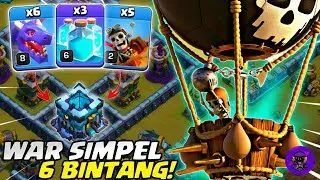 AUTO 6 BINTANG! HYDRA SPAM BALLOON CLONE SPELL - STRATEGI WAR/PUSH TH 13 | COC INDONESIA