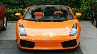 Lamborghini Gallardo Spyder acelerando en M&eacute;xico D.F.