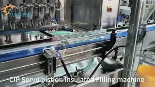 CIP cleaning Servo pistion Insulated Filling machine,Automatic 8 Heads Filling Machine,2600 jar/hour
