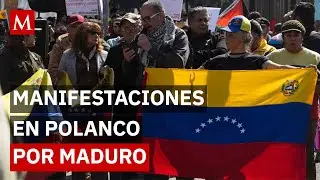 Protestan en CDMX frente a Embajada de EU tras detenci&oacute;n de Nicol&aacute;s Maduro