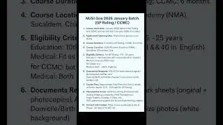NUSI Goa 2026 Batch Start | GP Rating & CCMC Full Details🔥🚢#merchantnavy#marine #marinecourses