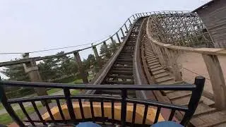 Troy wooden roller coaster Onride POV toverland