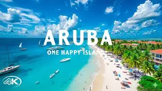 [4K] Aruba Island Escape 2025 🏝️ Caribbean Paradise Aerial View with Deep House Chill 🌊