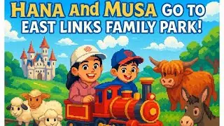 Hana and Musa Go to East Links Family Park | Train Rides, Farm Animals & a Musical Maze Adventure!