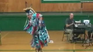 Grass dance solo performance at Archie Clayton Middle School
