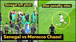 Brahim Diaz penalty miss as Senegal players left the pitch vs Morocco