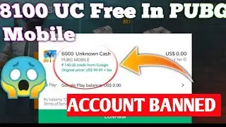 8100 PUBG UC for Free offer by playstore official No Hack | UC free Royal pass Account Banned
