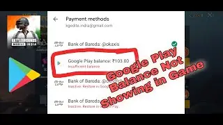 How To Fix Google Play Balance Not Showing In Game PurchasePurchase BATTLEGROUNDS MOBILE INDIA