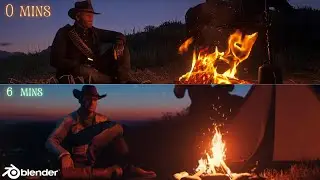 How to Create a Cinematic RDR2 Campfire Scene in Blender (Easy Tutorial)