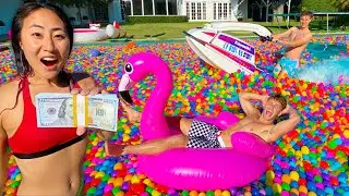 LAST TO LEAVE THE BALL PIT WINS $10,000!!