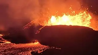 4K Hear the rumbling volcanic sounds! Observed in 2023 in Iceland. Rare historic footage!