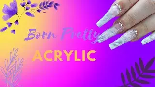Born Pretty Acrylic Kit - White And Pink Marble Nails - Discount Code