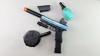 Glock G17 Blue Gel Blaster Toy Gun Unboxing Review