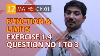 2nd Year Math, Ch 1 - Exercise 1.4 Question no 1 to 3 - 12th Class Maths