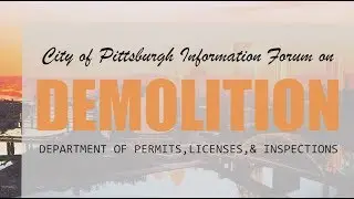 Department of Permits, Licenses, & Inspections Community Forum - 8/9/17