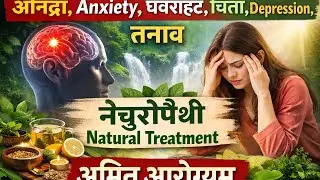 मस्तिष्क के रोग अनिद्रा, anxiety,घबराहट, चिंता, depression तनाव नेचुरोपैथी natural treatment
