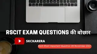 RSCIT Important Question 2021