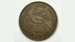NEW ZEALAND 1950 ONE PENNY Coin VALUE