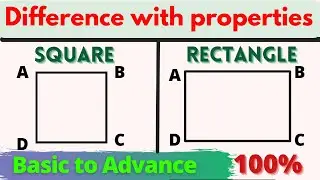 Square vs Rectangle | Difference in Shape and Properties | Class 6 to 8 Geometry | #AadiClasses