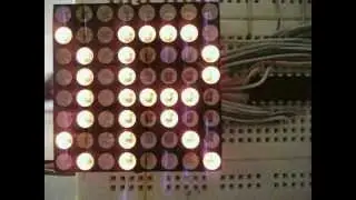8x8 LED Matrix Font Demonstration