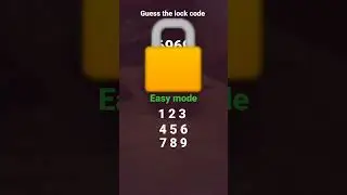 guess the lock code easy mode